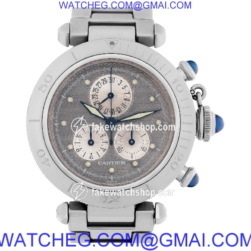 Cartier 1352 1 Pasha 35 Quartz Unisex Stainless Steel