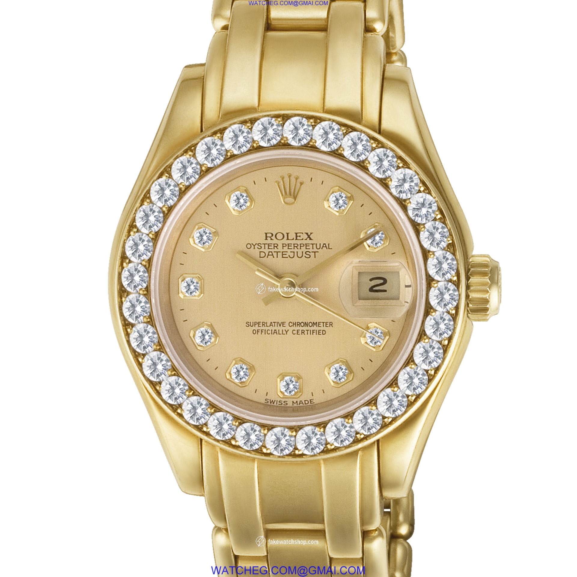 Rolex 69298 Pearlmaster Automatic Female 18k yellow gold