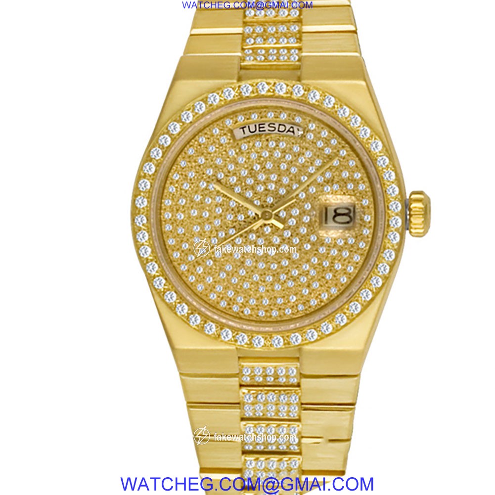Rolex 19018 Oysterquartz Day Date Quartz Male 18k yellow gold