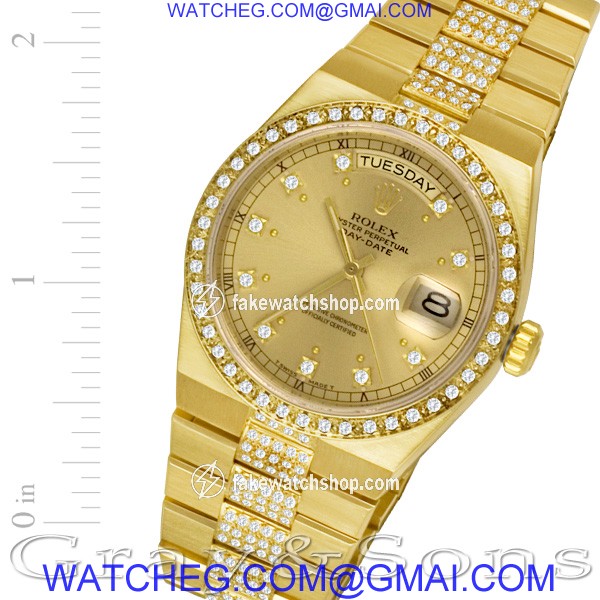 Rolex 19018 Oysterquartz Day Date Quartz Male 18k yellow gold