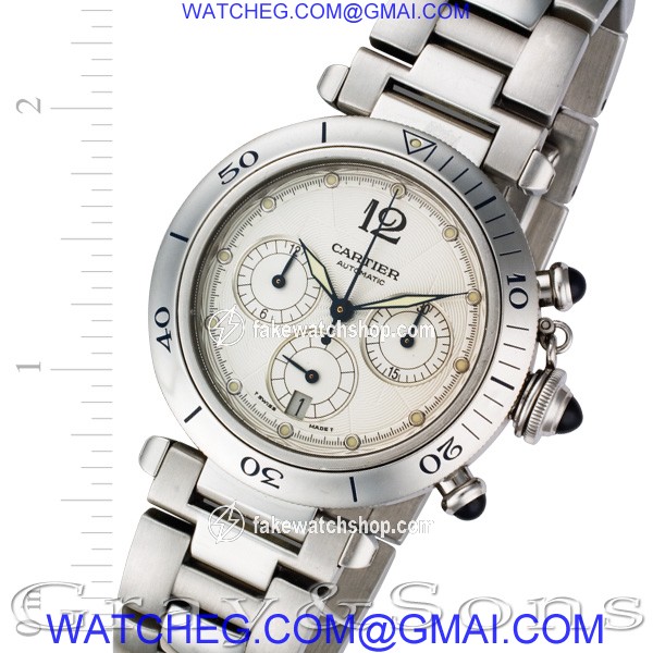 Cartier w31030h3 Pasha Chronograph Automatic Male Stainless Steel