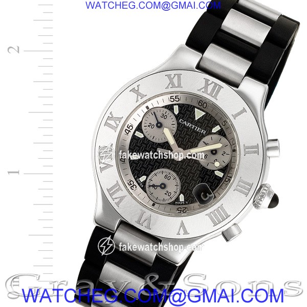 Cartier W10125U2 2424 Chronoscaph 21 Quartz Male Stainless Steel
