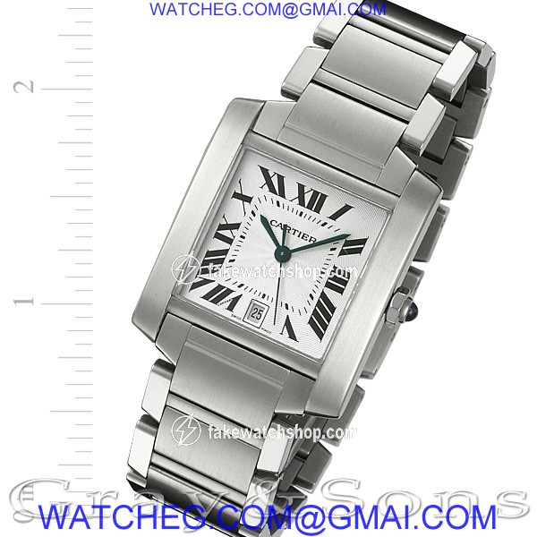 Cartier w51011Q3 Tank Francaise Automatic Male Stainless Steel
