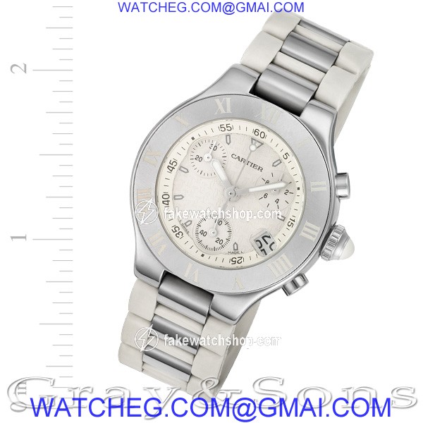 Cartier W10197U2 Chronoscaph 21 Quartz Female Stainless Steel