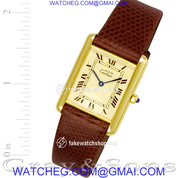 Cartier 8327D Tank Quartz Unisex Vermeil