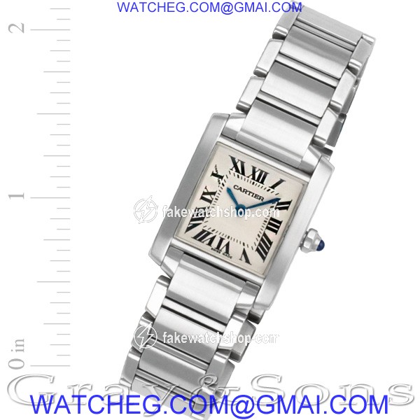 Cartier W51008Q3 Tank Francaise Quartz Female Stainless Steel