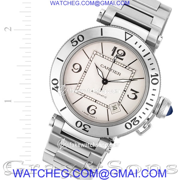 Cartier W31080M7 Pasha Seatimer Automatic Male Stainless Steel