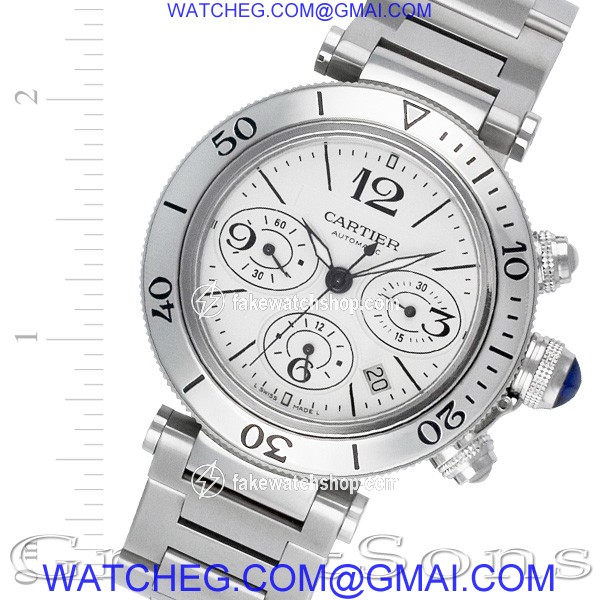 Cartier w31089m7 Pasha Seatimer Chrono Automatic Male Stainless Steel