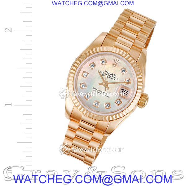 Rolex 179175 Datejust Automatic Female 18k rose gold