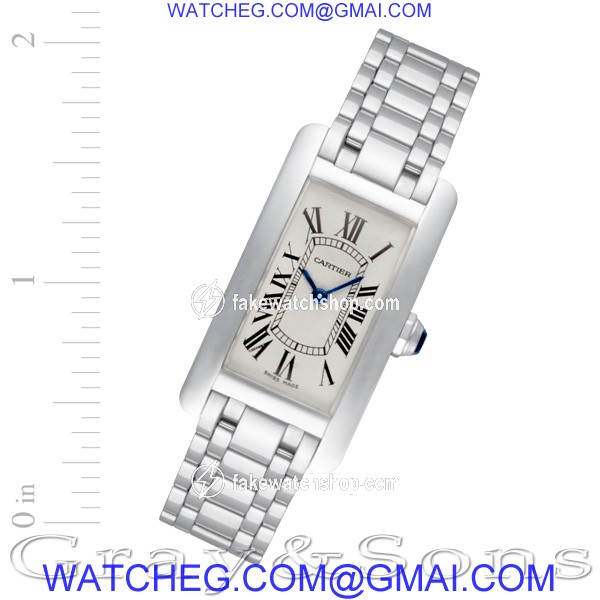 Cartier W26019L1 Americaine Tank Quartz Female 18k White Gold