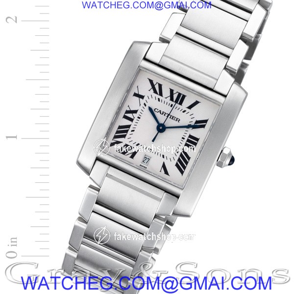 Cartier W51002Q3 Tank Francaise Automatic Male Stainless Steel