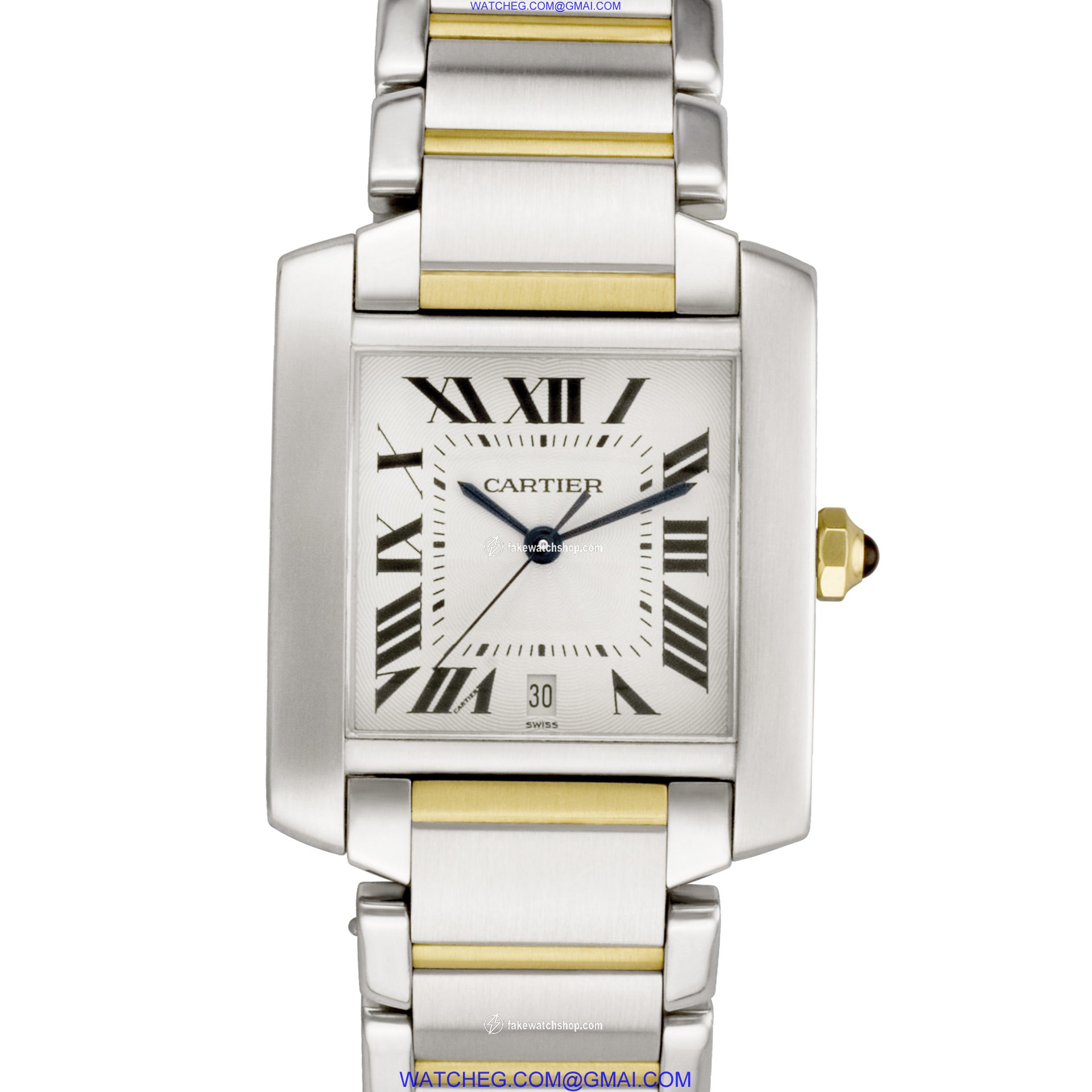 Cartier W51005Q4 Tank Francaise Automatic Male 18k gold & Stainless Steel