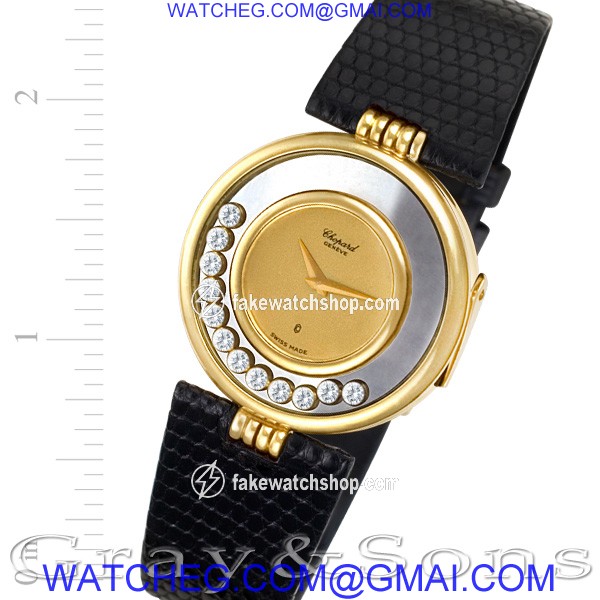 Chopard 1100 Happy Diamond Quartz Unisex 18k yellow gold