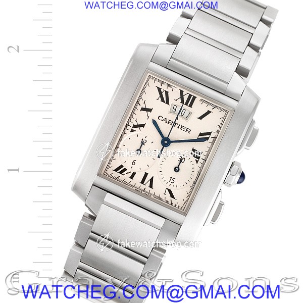 Cartier W51024Q3 Tank Francaise Quartz Male Stainless Steel