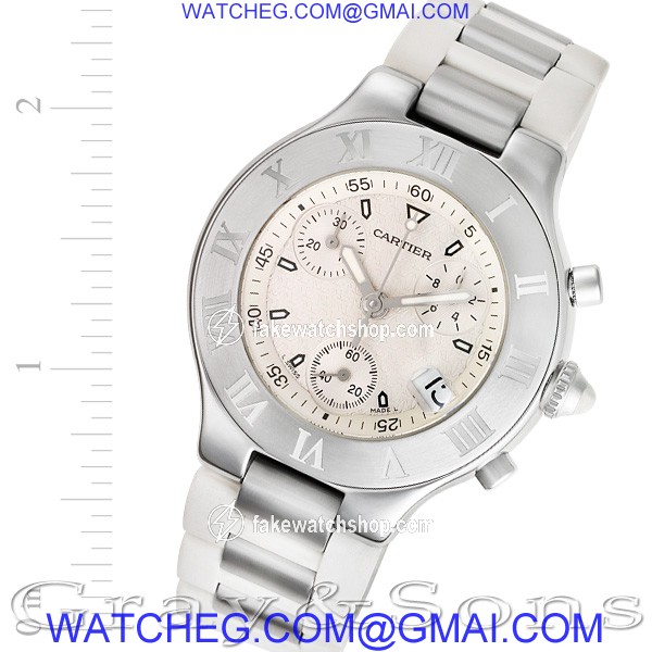 Cartier w10184U2 Chronoscaph 21 Quartz Male Stainless Steel