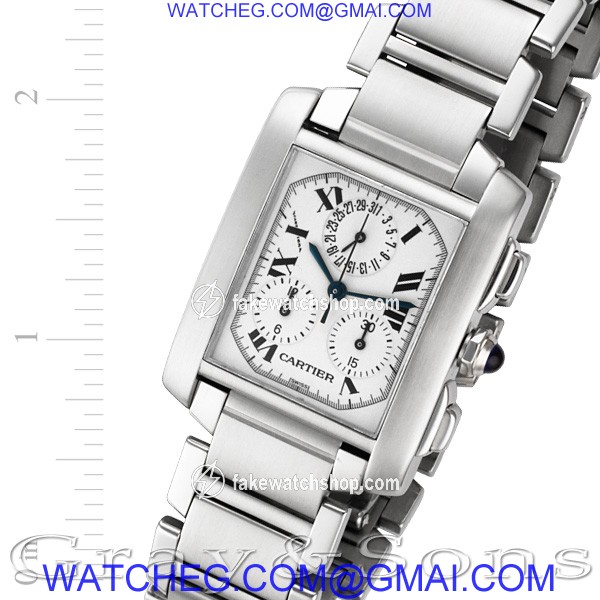 Cartier W51011Q3 Tank Francaise Quartz Male Stainless Steel