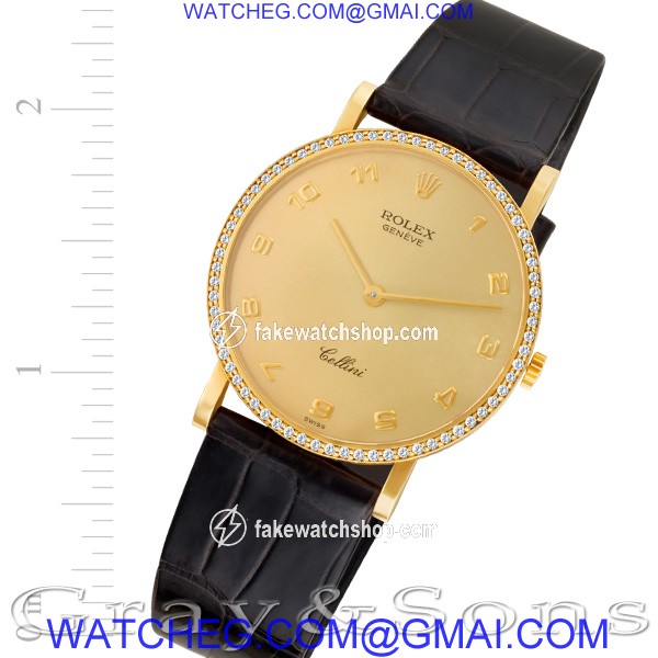 Rolex 5114 Cellini Quartz Male 18k yellow gold