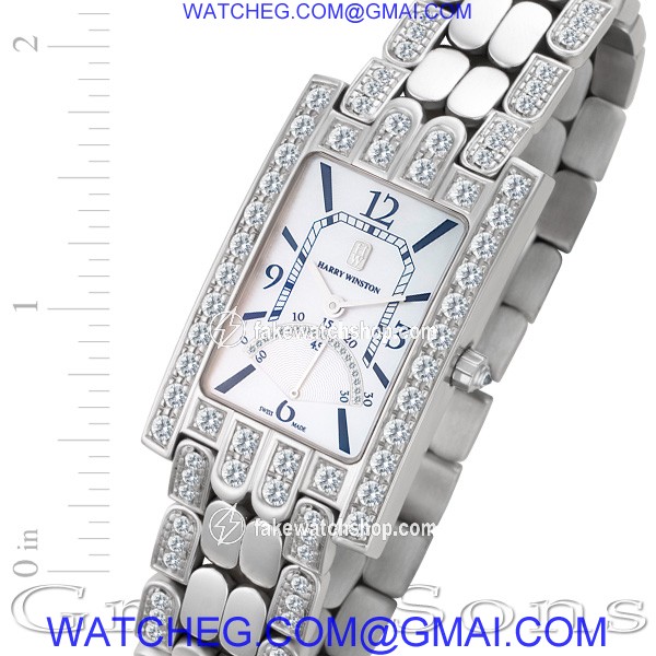 Harry Winston 310uqsrw-008262 AVENUE Quartz Male 18k White Gold