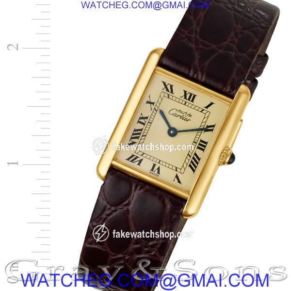 Cartier 1615 Tank Vermeil Quartz Male Vermeil