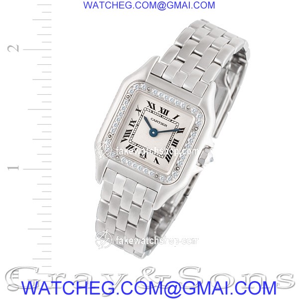 Cartier WF3091F3 Panthere Quartz Female 18k White Gold