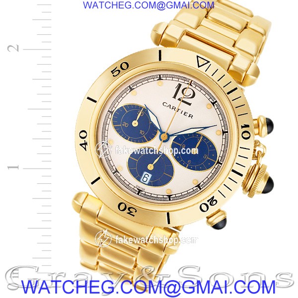 Cartier 0392 Pasha Quartz Male 18k yellow gold