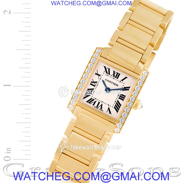 Cartier 2385 Tank Francaise Quartz Female 18k yellow gold