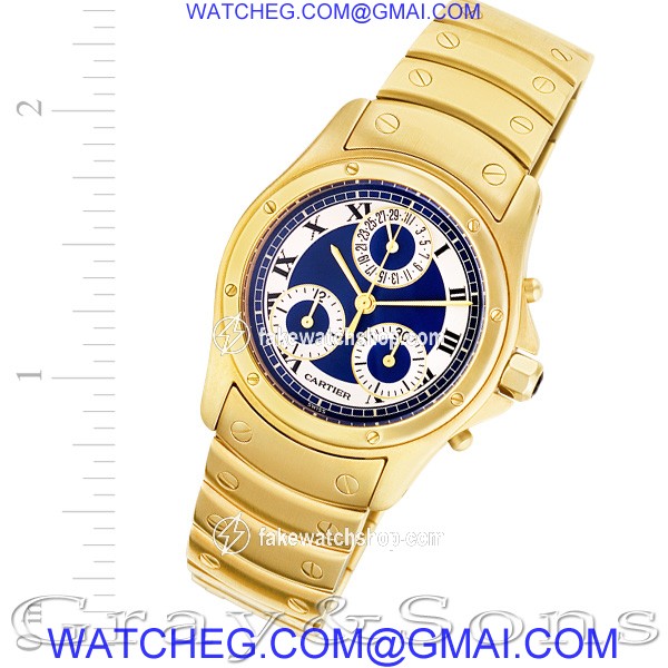 Cartier 1500 0 Santos Quartz Male 18k yellow gold