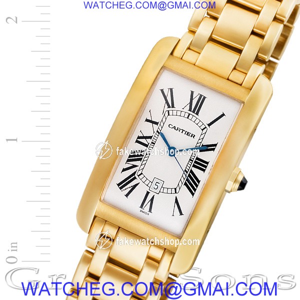 Cartier W26031K2 Americaine Tank Automatic Male 18k yellow gold