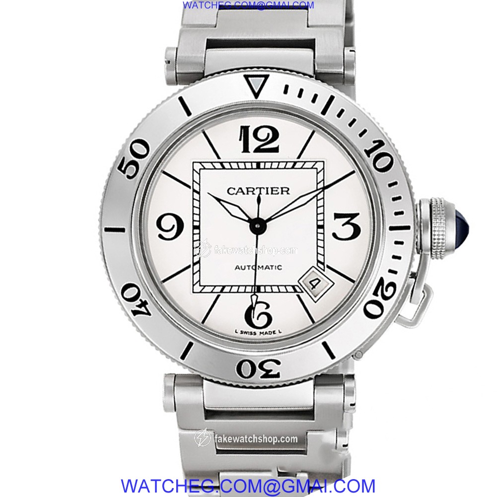 Cartier w31080m7 Pasha Seatimer Automatic Male Stainless Steel