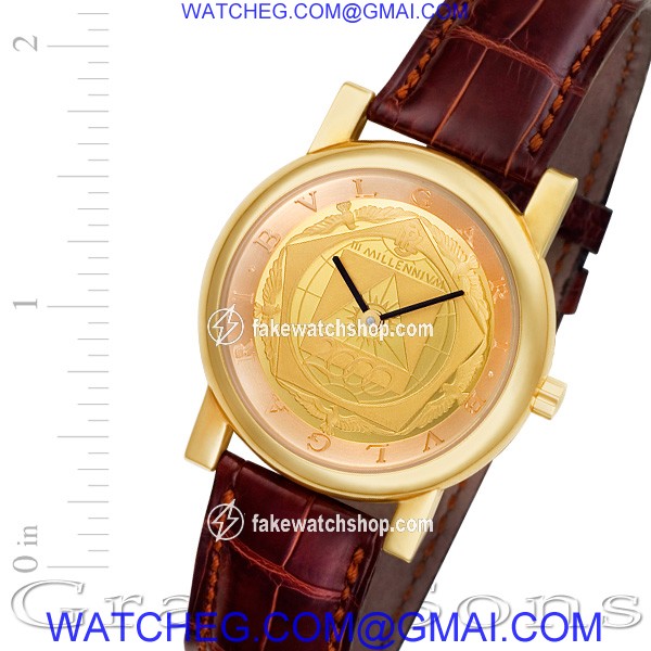 Bvlgari at 35 mgl auto Bvlgari Automatic Male 18k yellow gold