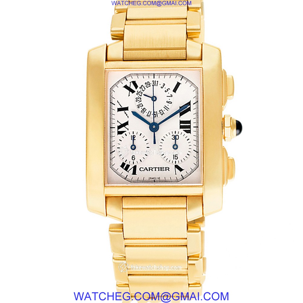 Cartier 1830 Tank Francaise Quartz Male 18k yellow gold