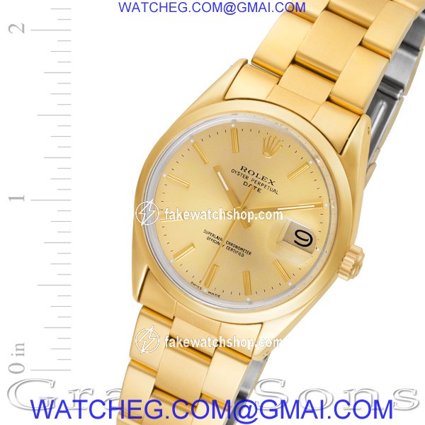 Rolex 15505 Date Automatic Male Gold Plate