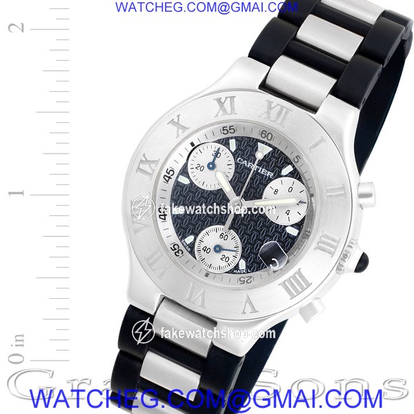 Cartier w10184U2 Chronoscaph 21 Quartz Male Stainless Steel
