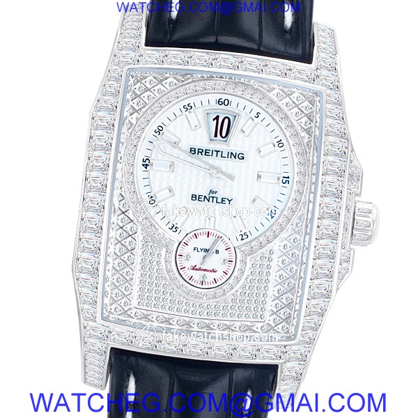 Breitling j28362 Flying B Automatic Male 18k White Gold