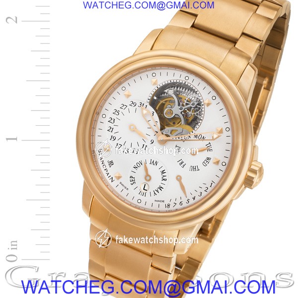 Blancpain 2625-3618a-53B Leman Perpetual Automatic Male 18k rose gold