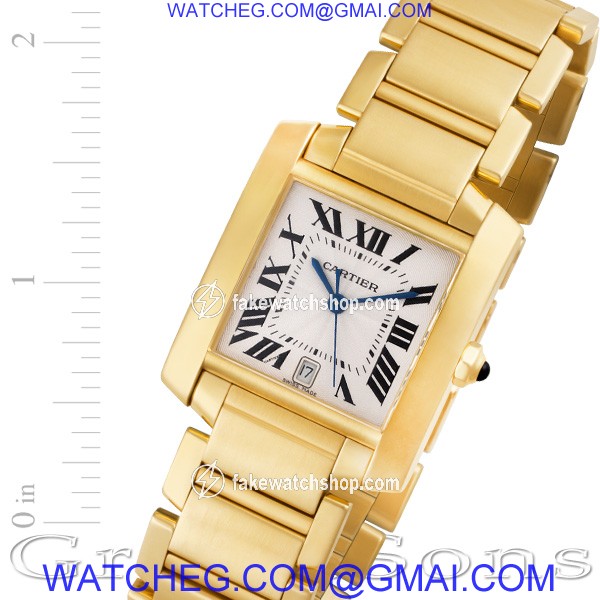 Cartier W5001R2 Tank Francaise Automatic Male 18k yellow gold