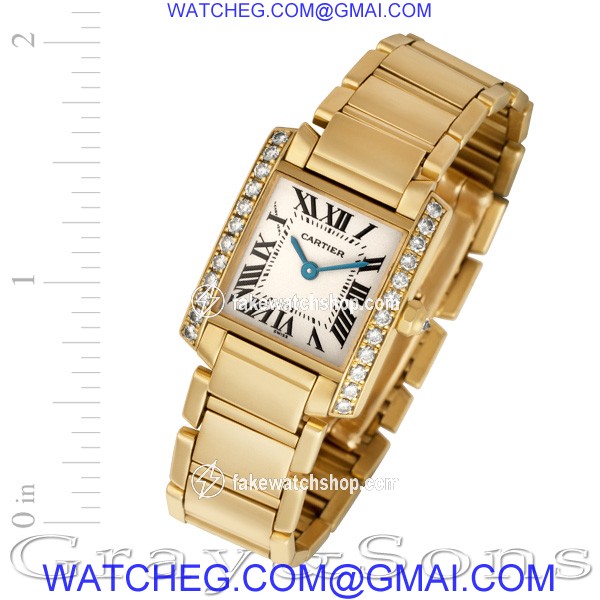 Cartier WE1001R8 Tank Francaise Quartz Female 18k yellow gold