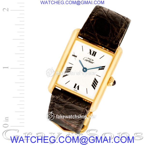 Cartier 1615 Tank Quartz Male Vermeil