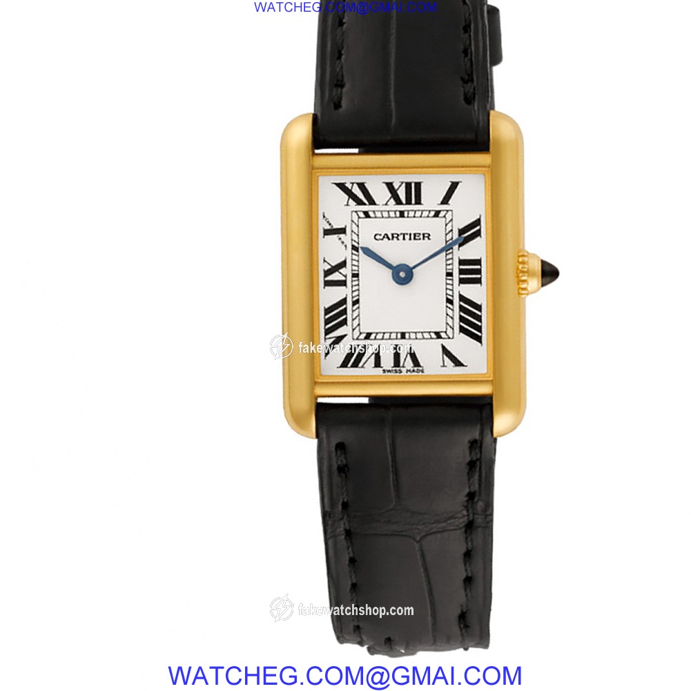 Cartier 2442 Tank Quartz Unisex 18k yellow gold