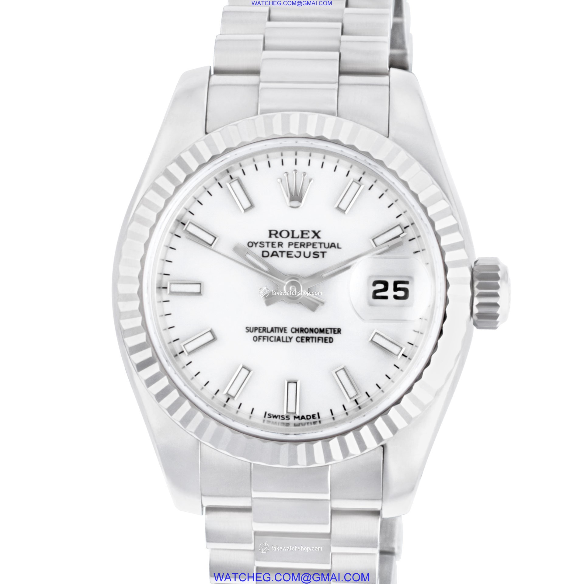 Rolex 179179 Datejust Automatic Female 18k White Gold