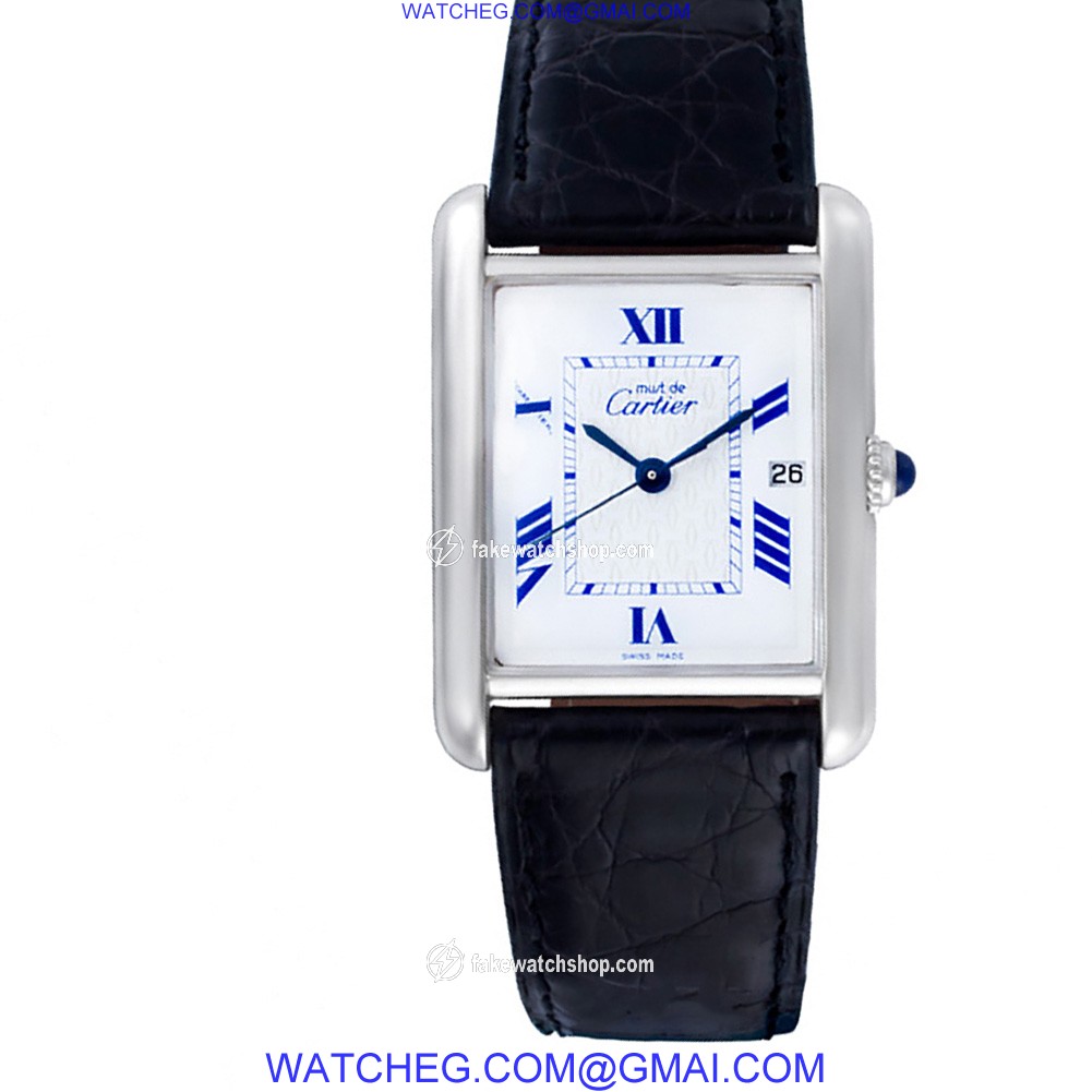 Cartier 2414 Tank Quartz Unisex Sterling Silver
