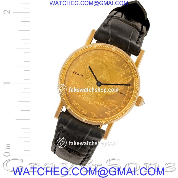 Corum 366556 $10 Coin Quartz Unisex 18k yellow gold