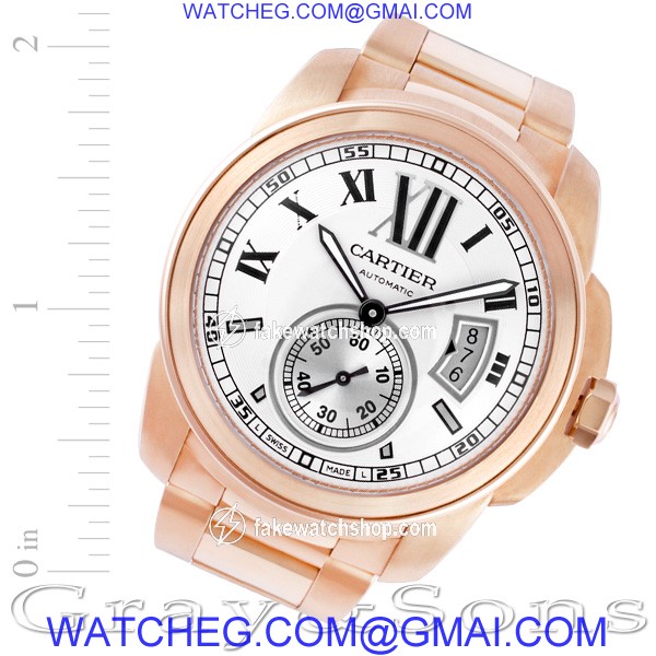 Cartier W7100018 Calibre Automatic Male 18k rose gold