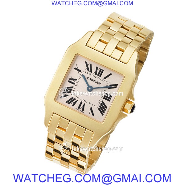 Cartier w25062x9 Santos Demoiselle Quartz Unisex 18k yellow gold