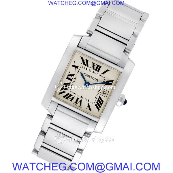 Cartier W51011Q3 Tank Francaise Quartz Unisex Stainless Steel