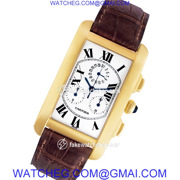 Cartier 1730 Tank American Quartz Male 18k yellow gold