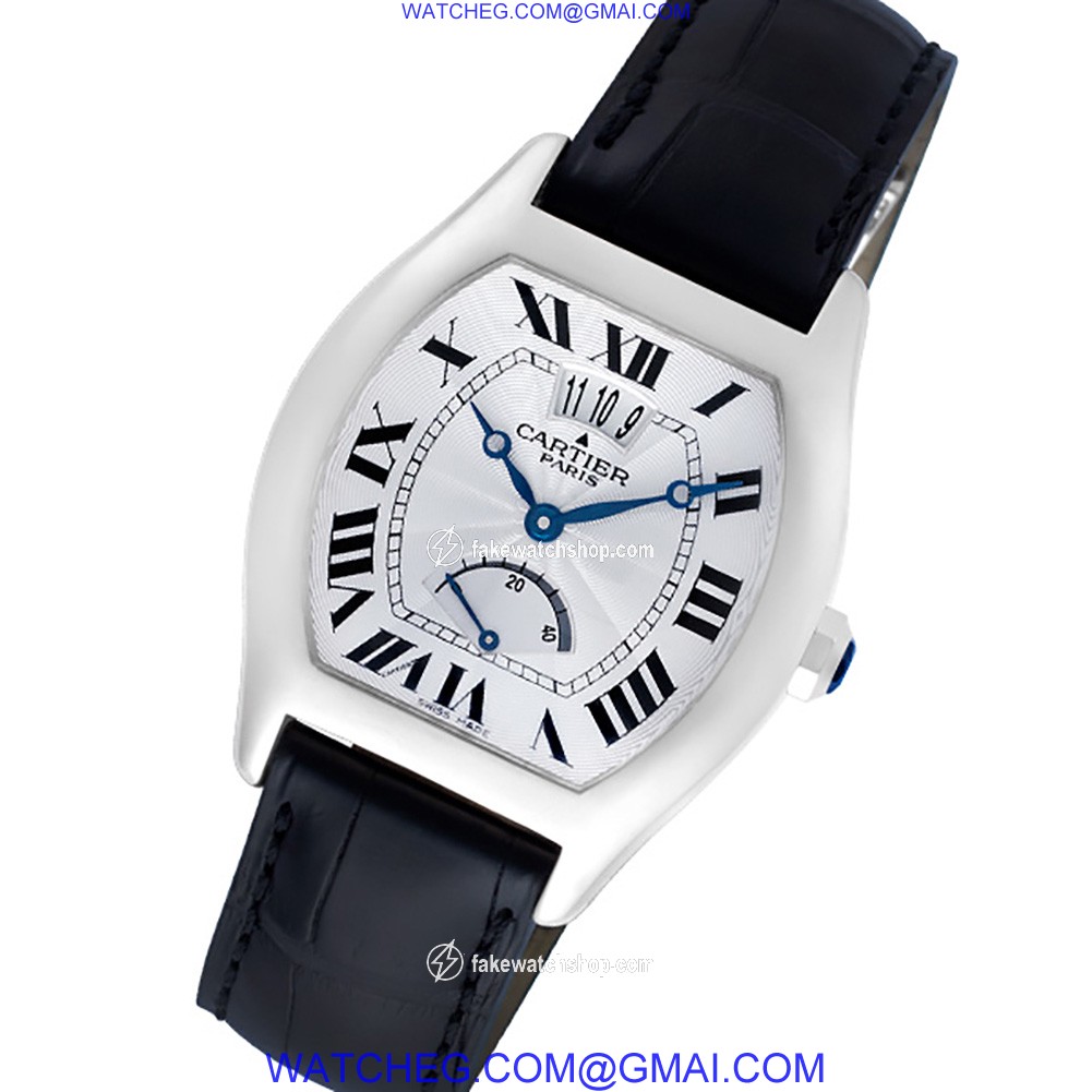 Cartier W1542751 Tortue Automatic Male 18k White Gold