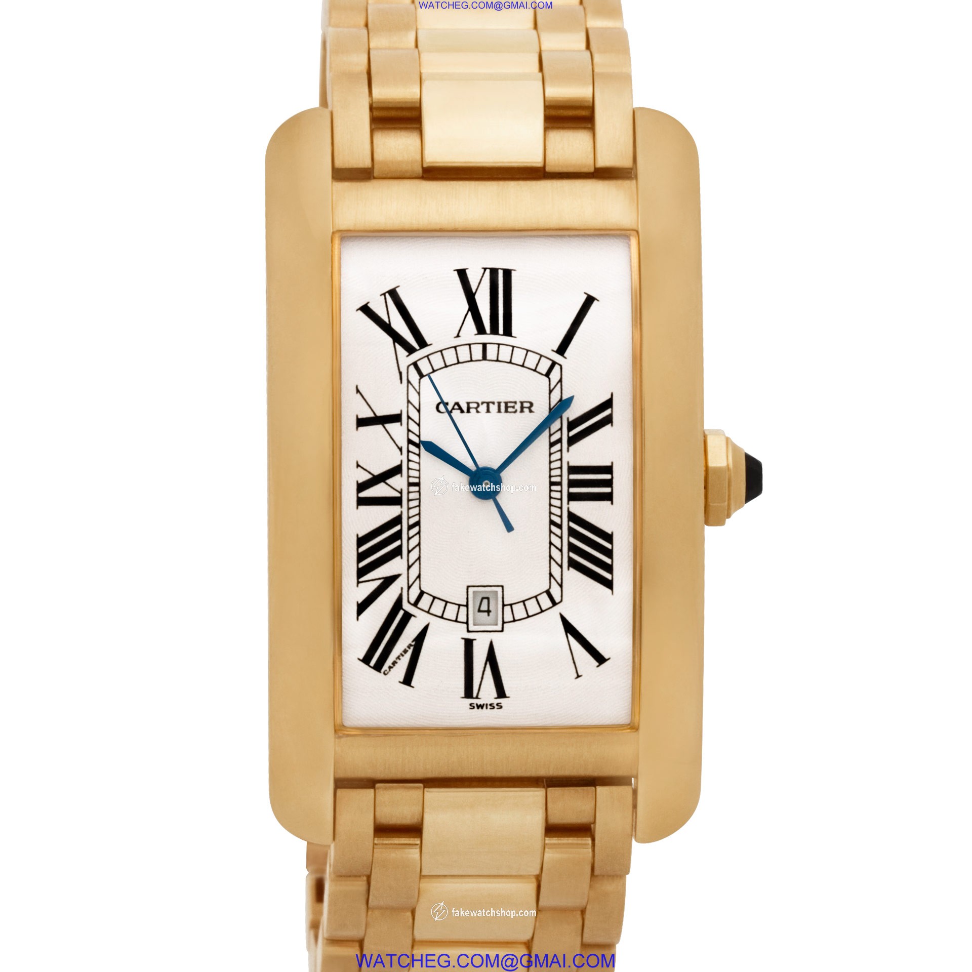 Cartier W26031K2 Tank American Automatic Male 18k yellow gold