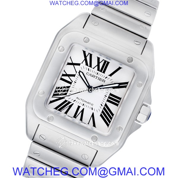 Cartier w200737G Santos 100 Automatic Male Stainless Steel