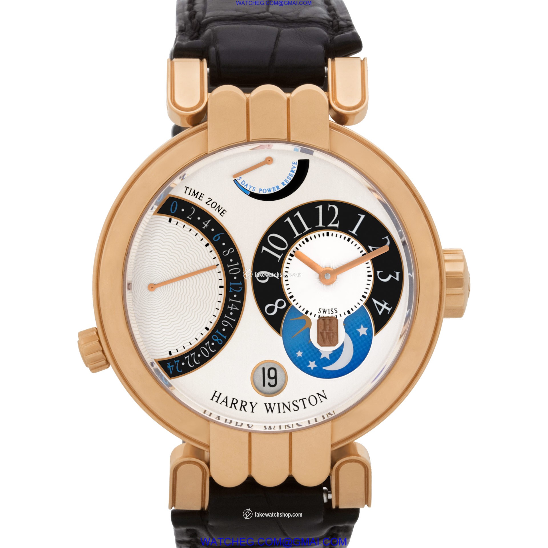 Harry Winston 015619 Premier Automatic Male 18k Pink Gold